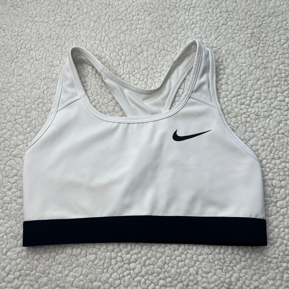 Nike Dri Fit White Sports Bra Small